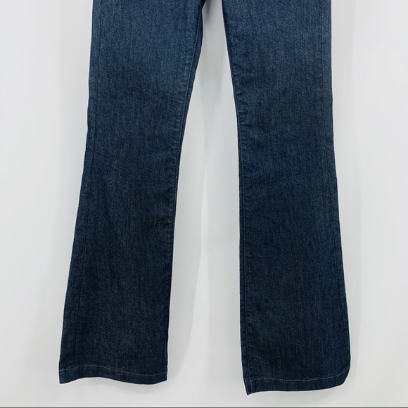 Paige Dark Wash Blue Boot Cut Denim Jeans - Picture 3 of 7